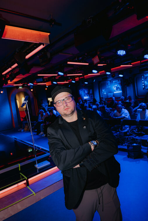 Gast im Publikum der Show